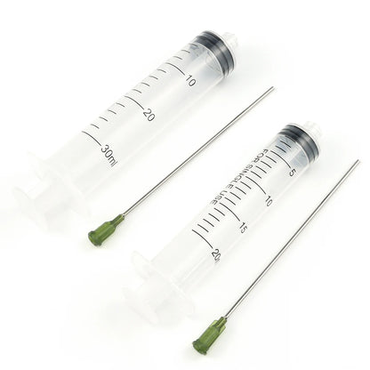 3ml-60ml Plastic Luer Lock Syringe Industrial Syringes With 4 Inch Glue Dispensing Tip and Caps for Oil Glue Liquid,Pet Feeding