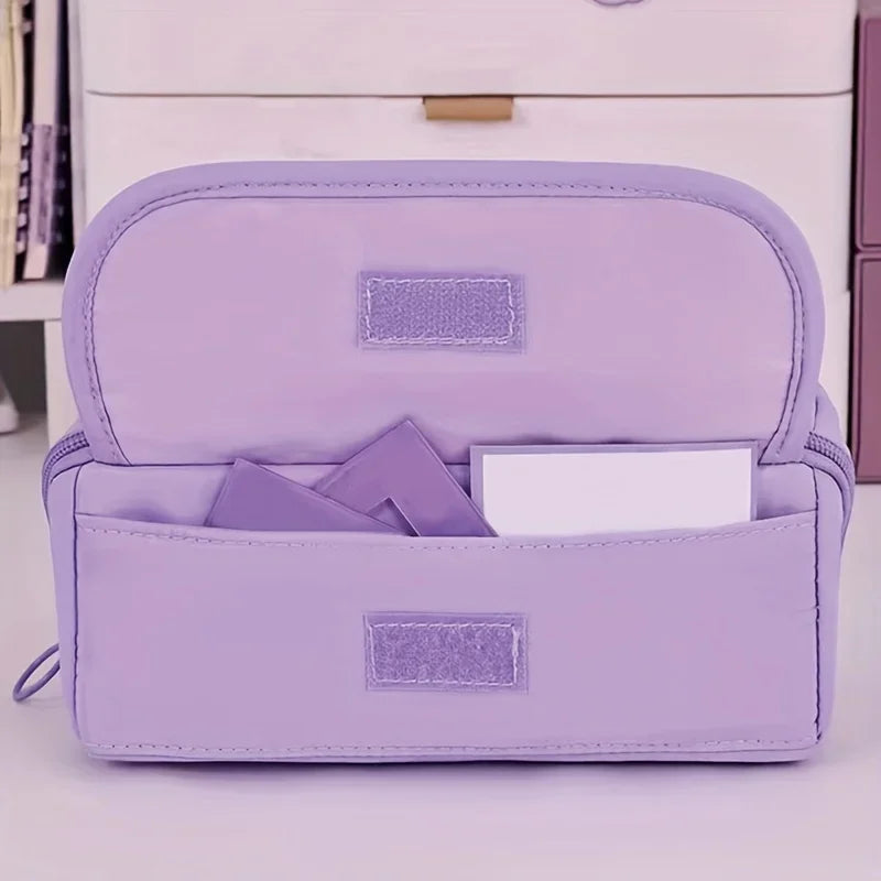 1pc large capacity learning pencil case with multifunctional desktop organization and storage stationery box for boys and girls