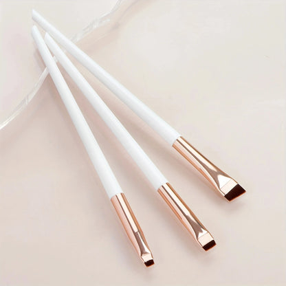 Ultra-Thin Eyebrow Brush Set -3Pcs Angled Precision Eyeliner MakeupBrushes, Synthetic Bristles Slanted Eyeshadow Eye Brow Tintin