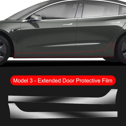 For Tesla Model3/Y 2017-2025 Front Door Rear Door Protective Film Invisible Car Clothing TPU Film Decoration for Model Y Juniper