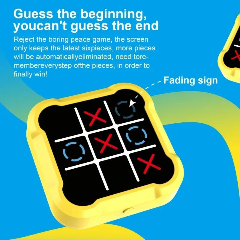 1PC Tic Tac Toe Electronic Chessboard Multifunctional Children's Education Strategy Toy Interactive Brain Game Parent-Child Fun