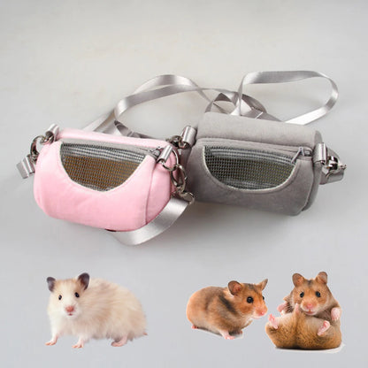 1Pc Small Pet Backpack Hamster Carrier Bag Portable Cylinder Satchel Flying Squirrel Travel Breathable Mesh Pouch Pet Supplies