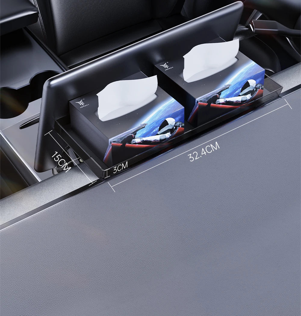 YZ For New Tesla Highland Model 3 Y Juniper Tray Magnetic Under Screen Fold Storage Box ETC Screen Storage Box Accessories