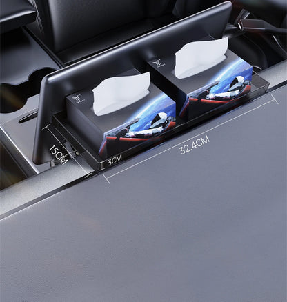 YZ For New Tesla Highland Model 3 Y Juniper Tray Magnetic Under Screen Fold Storage Box ETC Screen Storage Box Accessories