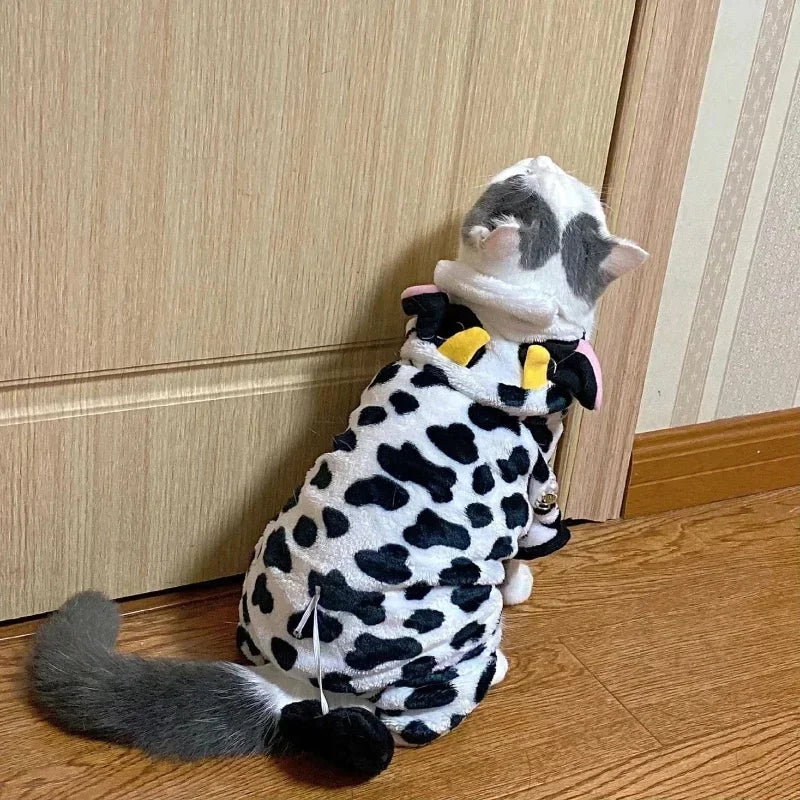 Cartoon Animal Dog Cat Costume Small Dogs Cat Winter Warm Pet Jumpsuit Pajama for Yorkies Poodle Overalls Puppy Mascotas Clothes