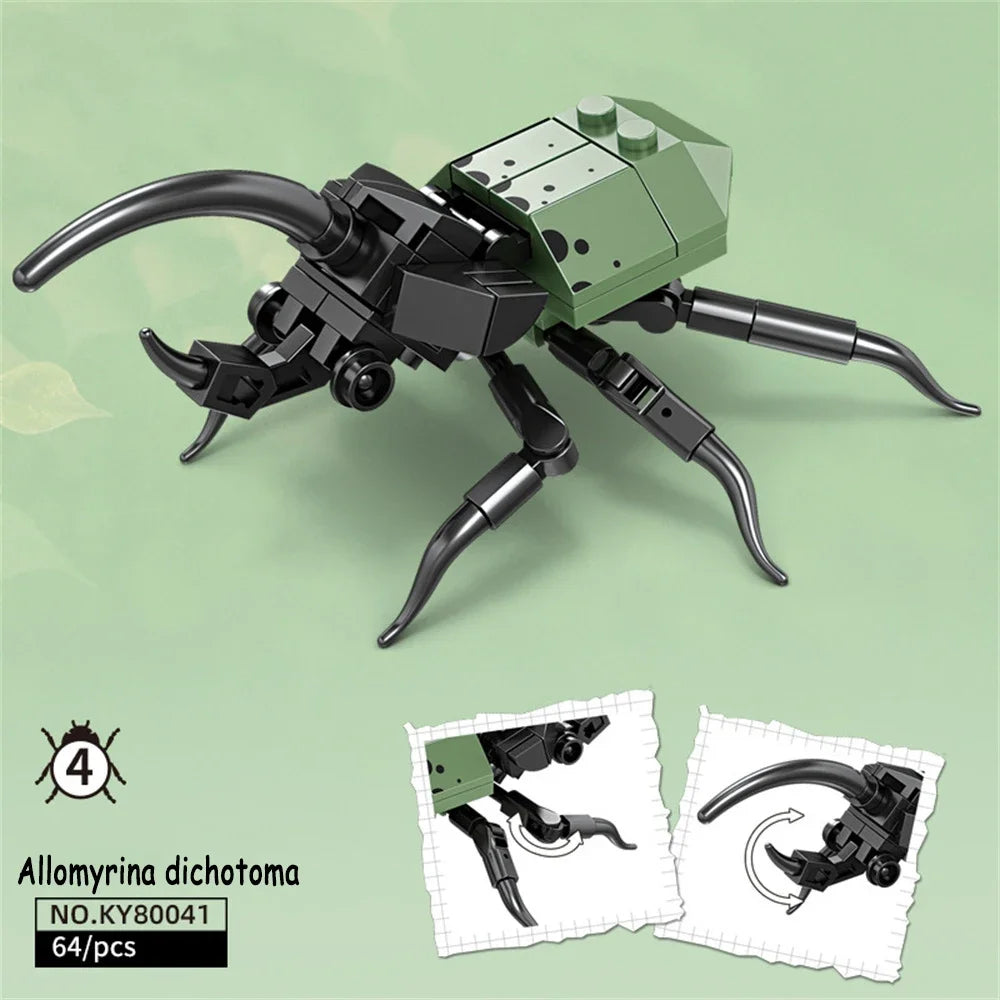 Locust Insects Building Blocks Toys Set - Long-Lasting Play for Kids, Great Collectible Models Carabid Cricket Blattodea & More