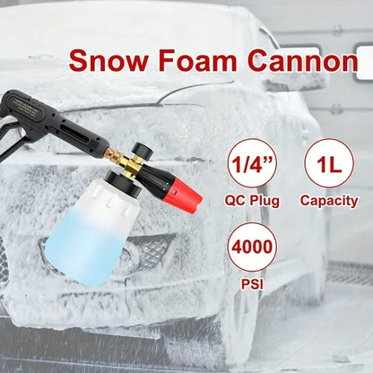 High Pressure PA Foam Cannon  Adjustable Foam sprayer Snow Foam Gun Car Washing Accessories Cleaning Kit for Pressure Washers
