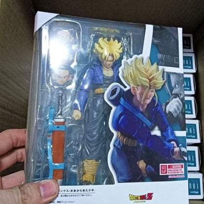 Anime Dragon Ball Z Figures Shf Super Saiyan Trunks Action Figure Collection Model 15cm Future Boy Torankusu Movable Toys Gifts