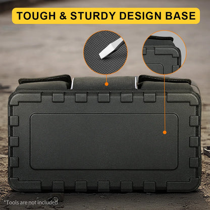 WINHUNT Heavy-Duty Tool Bag with Wide Mouth & Molded Bottom - Adjustable Shoulder Strap, Durable Polyester, Yellow/Black