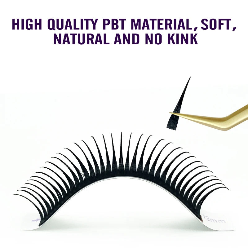Wet Lashes Cosplay Eyelash Extensions 0.07mm Mink Spikes Lashes Manga Wispy Premade Russian A Shape Natural Eyelashes