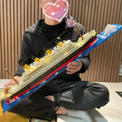 KNEW BUILT 6 Kinds Titanic Model Cruise Ship Building Block for Adult Micro Mini Brick Toy Perfect Gift Entertainment Decoration