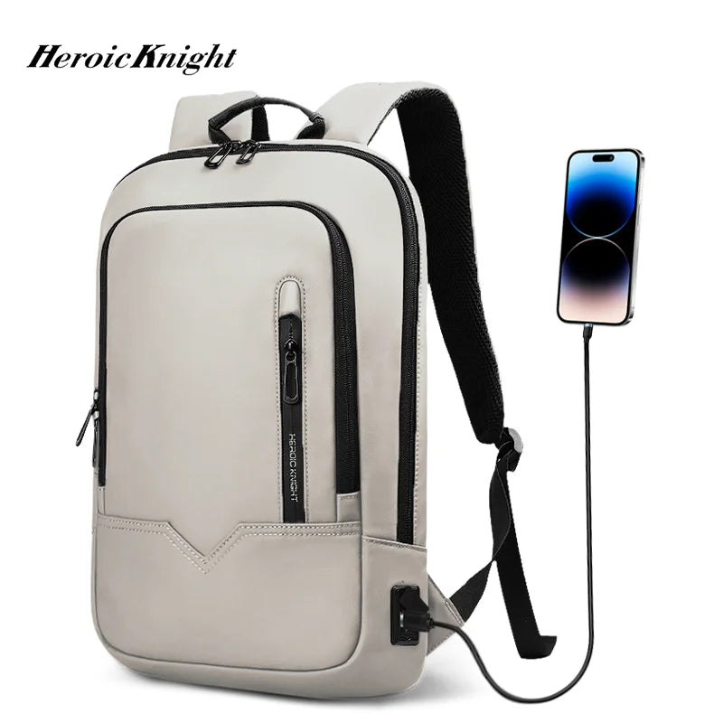 Heroic Knight Men's Daily Laptop Backpack Lightweight Minimalist Commute Office Daypack Women Waterproof Business Trip Schoolbag
