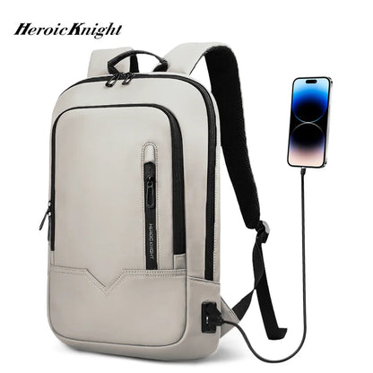 Heroic Knight Men's Daily Laptop Backpack Lightweight Minimalist Commute Office Daypack Women Waterproof Business Trip Schoolbag