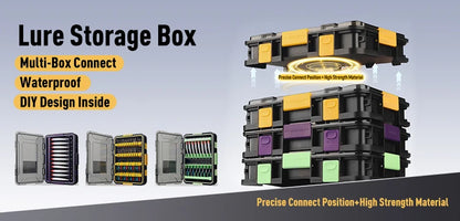 Kingdom Fishing Tackle Box 2 Sizes  Multifunction Tackle Trays Organizer with Removable Dividers Fishing Lure Storage Box