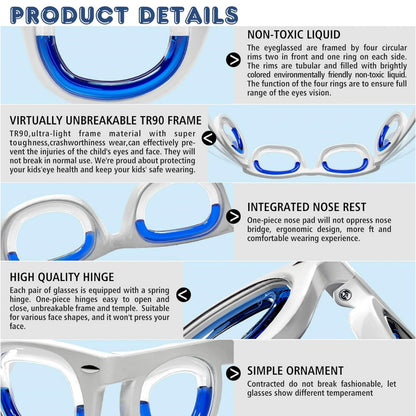 Kids' Motion Sickness Glasses - Ultra-Light Travel Essential for Car/Air/Sea and Cruise | Nausea Relief
