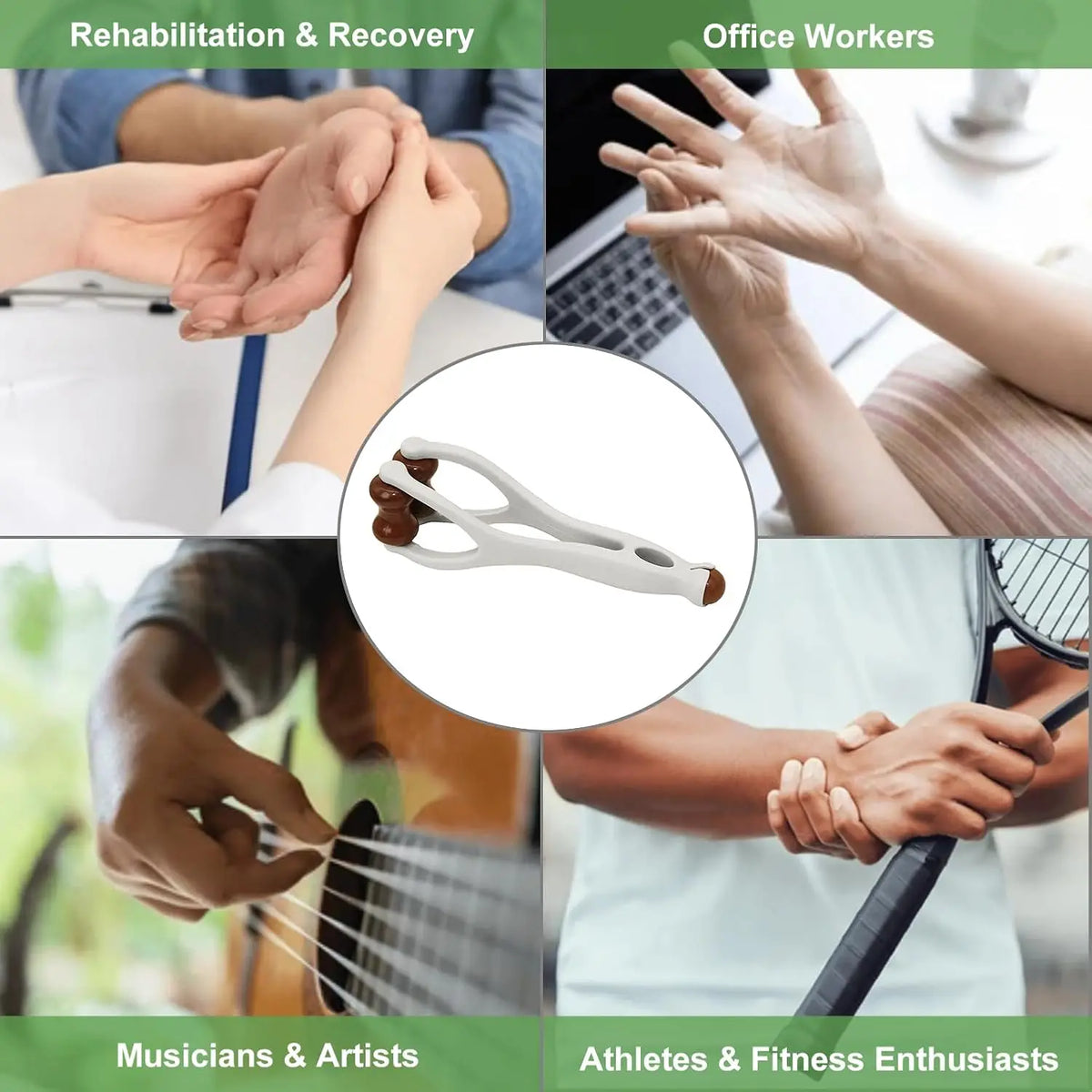 Finger Massager Dual-Row Roller Design Easy Use Relieve Finger Fatigue Promote Blood Circulation Portable Roller Finger Massager