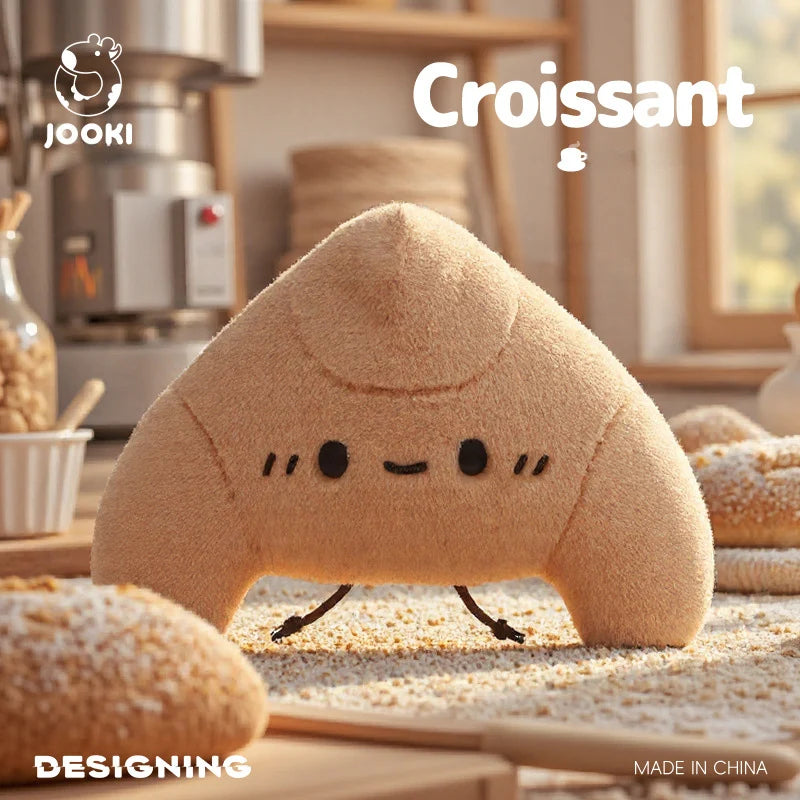 Cute Bread Plush Toys Croissants Toast Fluffy Soft Doll Realistic Decorative Ornaments Good Company Birthday Gifts For Children