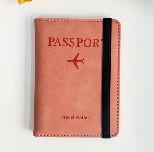 Women Men RFID Vintage Business Passport Covers Holder Multi-Function ID Bank Card PU Leather Wallet Case Travel Accessories