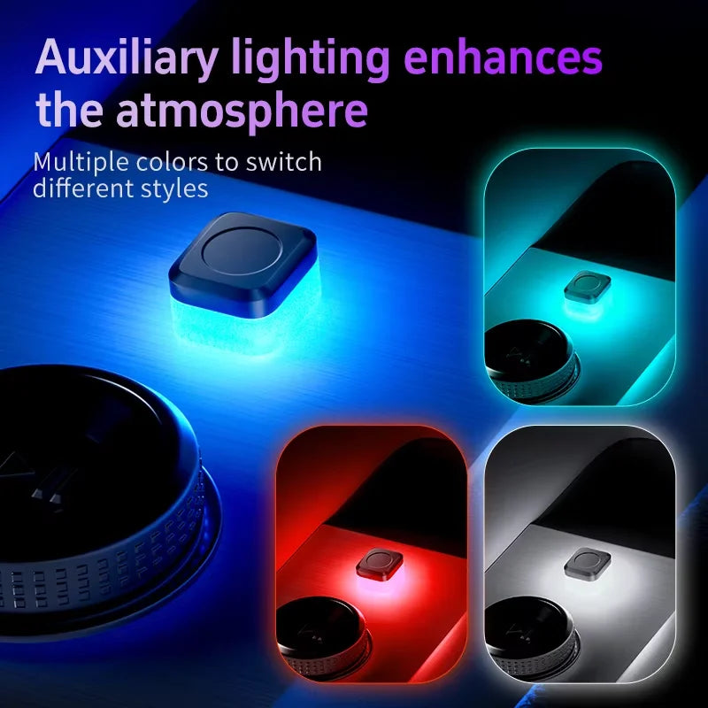 1x Car USB LED Light Mood Lamp Plug Play Universal LED Interior Atmosphere Light Auto Reading Lamp Decorations Decorative Strip