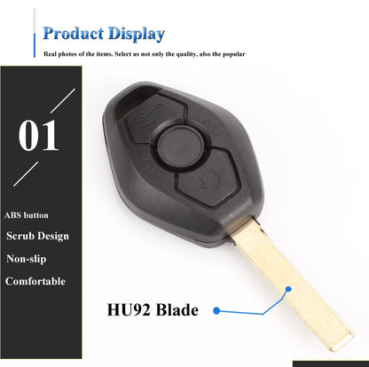 jingyuqin EWS Sytem Car Remote Key for BMW E38 E39 E46 X3 X5 Z3 Z4 1/3/5/7 Series 315/433MHz ID44 Chip Keyless Entry Transmitter