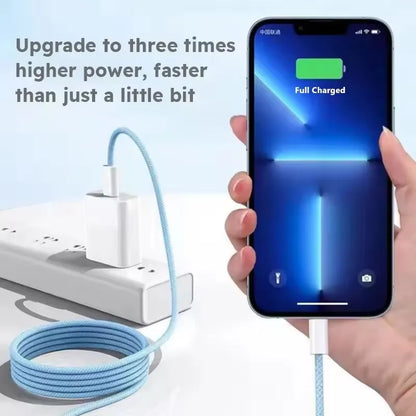 35W Fast Charge PD Cable For iPhone 13 14 Pro Max 11 12 mini X XR XS Max 7 8 Plus Quick Charging USB-C Data Braided Cables 1m 2m