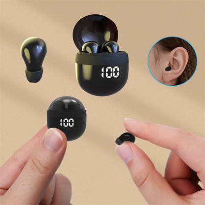 Invisible Headphones TWS Mini Earphones Wireless Bluetooth 5.3 Earbuds with Microphone Noise Reduction In-Ear Headset for Phone