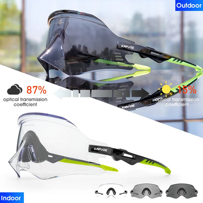 2025 Kapvoe Sport Sunglasses Road Bike Mountain Bicycle Cycl Glasses Riding Goggle Sports Eyewear for Man Women Cycling Glasses
