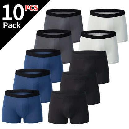 5 /10 Pack Men's Black Gold Printed Boxer Underwear Comfortable And Versatile Plus Size Sexy Young Men's Leisure Sports Beach sh