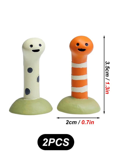 2 Pcs/set Aquarium Decor Accessories Cute Animal Bookshelf Decoration Home Decoration Landscaping Ornament Fish Tank Decoration