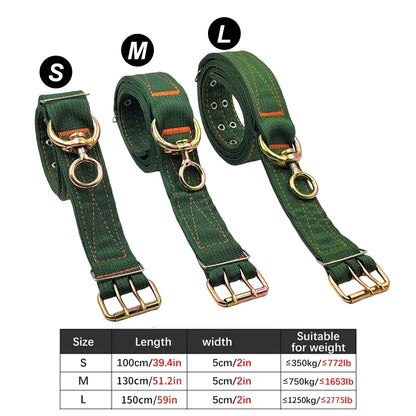 Strong Durable Belay Tie Adjustable Cattle Collar Cow Hauling Collar Livestock Feeding Supply Canvas Belt Veterinary Equipment