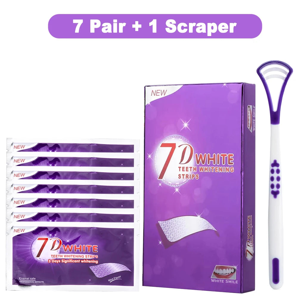 Purple Teeth Whitening Strip No Sensitive Teeth Bleaching Strip Colour Corrector Instant Teeth Clean Strip,At-Home Teeth Whiter