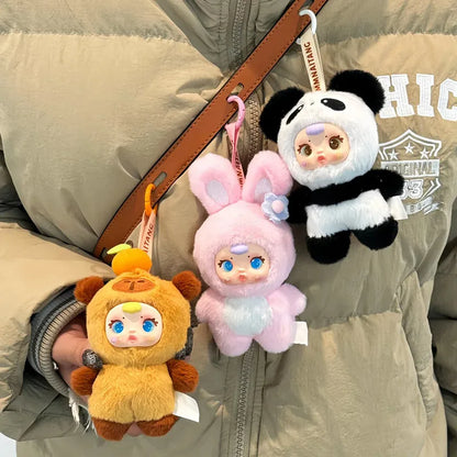 New Cute Milk Candy Capybara Elephantidae Panda Anime Figure Plush Pendant Backpack Decor Blind Box Surprise Toys Birthday Gifts