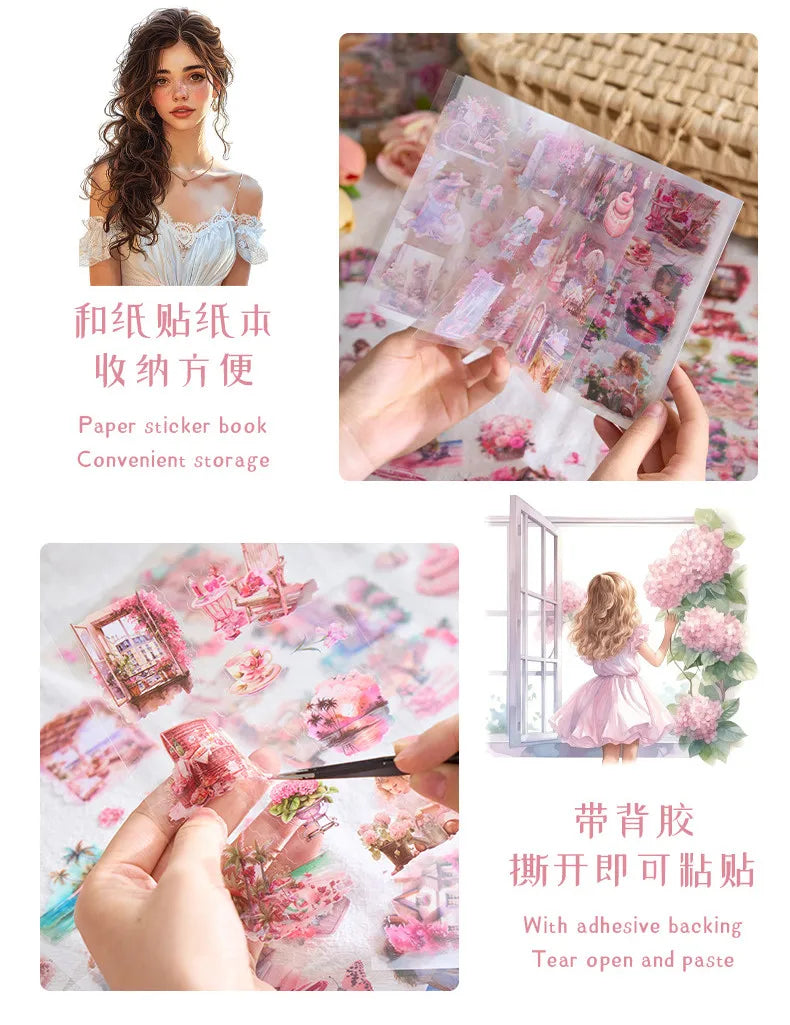 20Sheets PET Stickers Season Series PET Decorative Stickers Diary Scrapbooking Material Decor Album Stationery Stickers