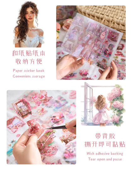 20Sheets PET Stickers Season Series PET Decorative Stickers Diary Scrapbooking Material Decor Album Stationery Stickers