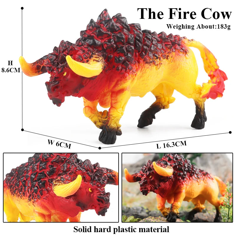 Oenux Simulation Dinosaur Dragon Turtles Fire Bull Orangutan Magma Golem Animal Model Action Figures Pvc Collection Kid Toy Gift