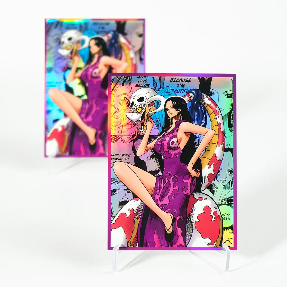 60Pcs 67x92mm Anime One Piece Card Sleeves Ace Luffy Zoro Shanks Empress Nami OPCG PTCG /MTG/PKM Trading Cards Protector Case