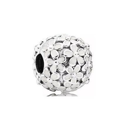 2025 New S925 Silver Spring Ball Bear Cross Pendant Suitable for Original Bracelets DIY Accessories Women's Charm Jewelry Gifts