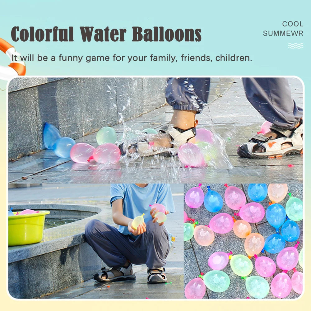 111pcs/bag Water Balloons Rapid Injection Funny Summer Outdoor Water Balloon Bombs For Kids and Adults Beach Water Fight Toys