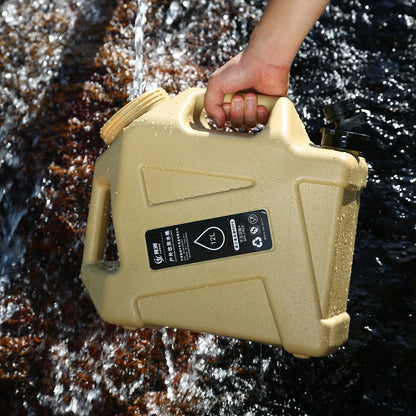 10/12L Outdoor Water Bucket Large-Capacity Portable Camping Water Bag Container with Faucet Driving Water Tank for Picnic Hiking