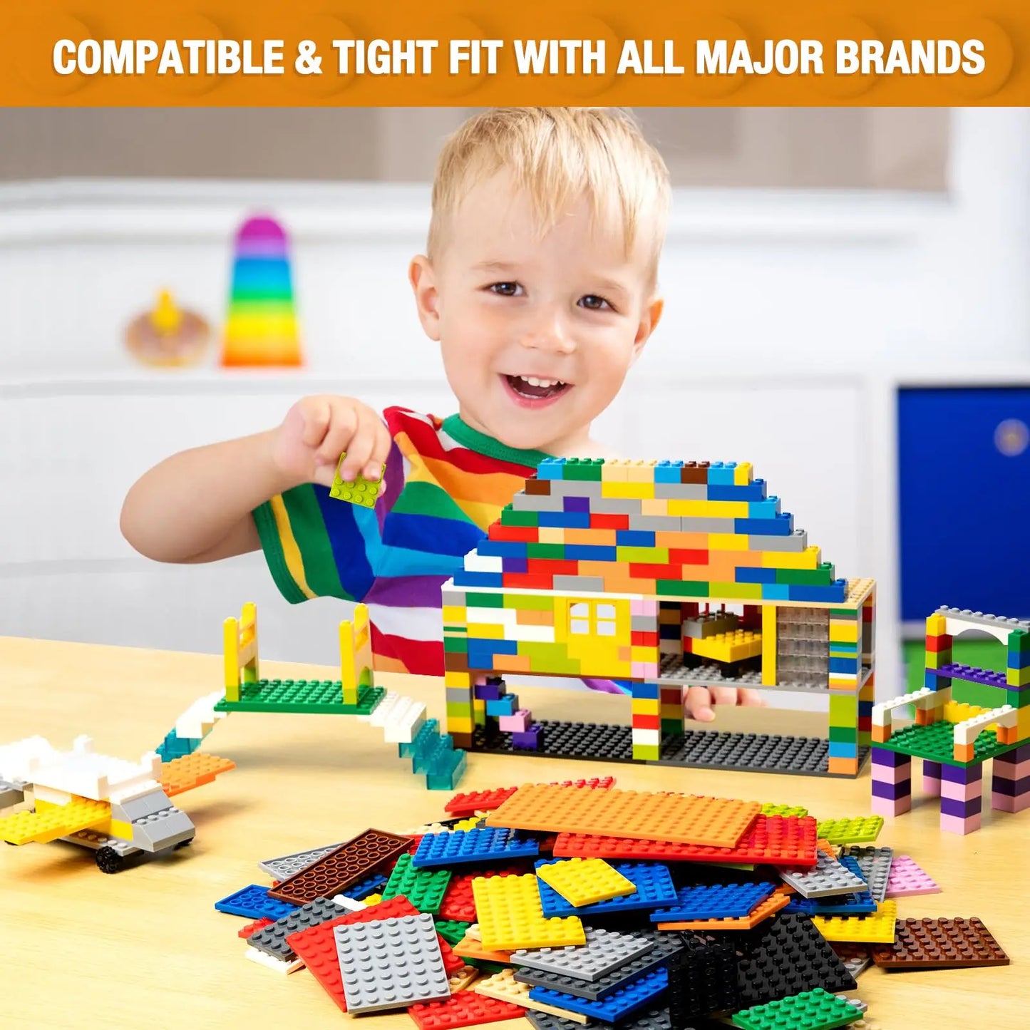 Single Double Sided Classic Base Plates Blocks Plates  32x32 16x16 16x32 Dots DIY Simulated scene Building block base Toy
