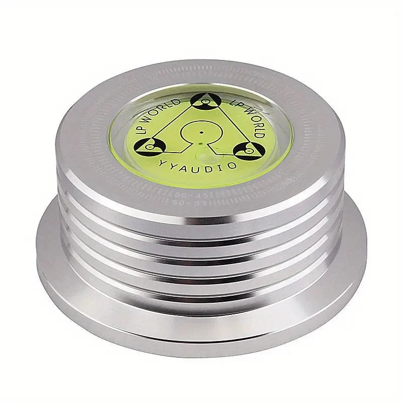 YYAUDIO Universal 50Hz LP Vinyl Record Player Disc Turntable Stabilizer with Level Aluminum Alloy Weight Clamp Music Player