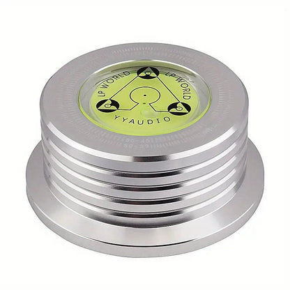 YYAUDIO Universal 50Hz LP Vinyl Record Player Disc Turntable Stabilizer with Level Aluminum Alloy Weight Clamp Music Player