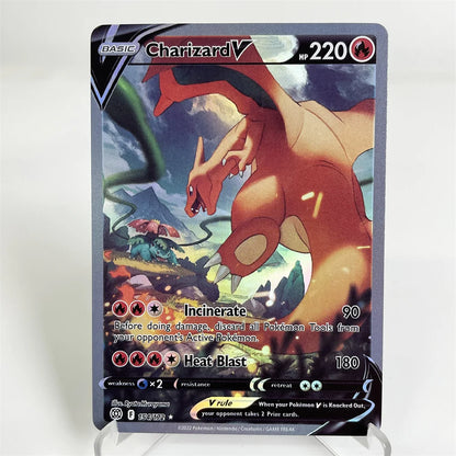 Holographic PKM Collection Cards PTCG Proxy Card Blue Core Paper Card Kids PKM Charizard/Dragonite/Umbreon