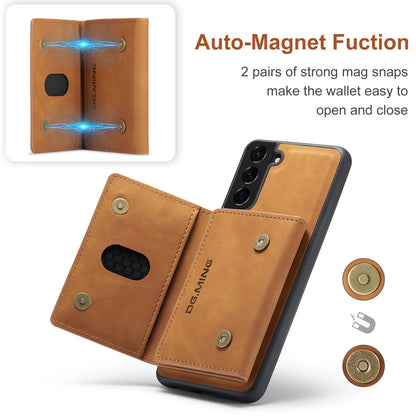DG.MING Magnetic Detachable PU Leather Wallet Case for Samsung Galaxy S23 Ultra S22 S21 S20 FE A52 A52S A12 A54 A14 Note20 Ultra