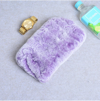 Women Handmade Stretch 100% Real Rabbit Fur Scarf Knit Genuine Rex Rabbit Fur Headbands Girls Natural Rabbit Fur Ring Scarves