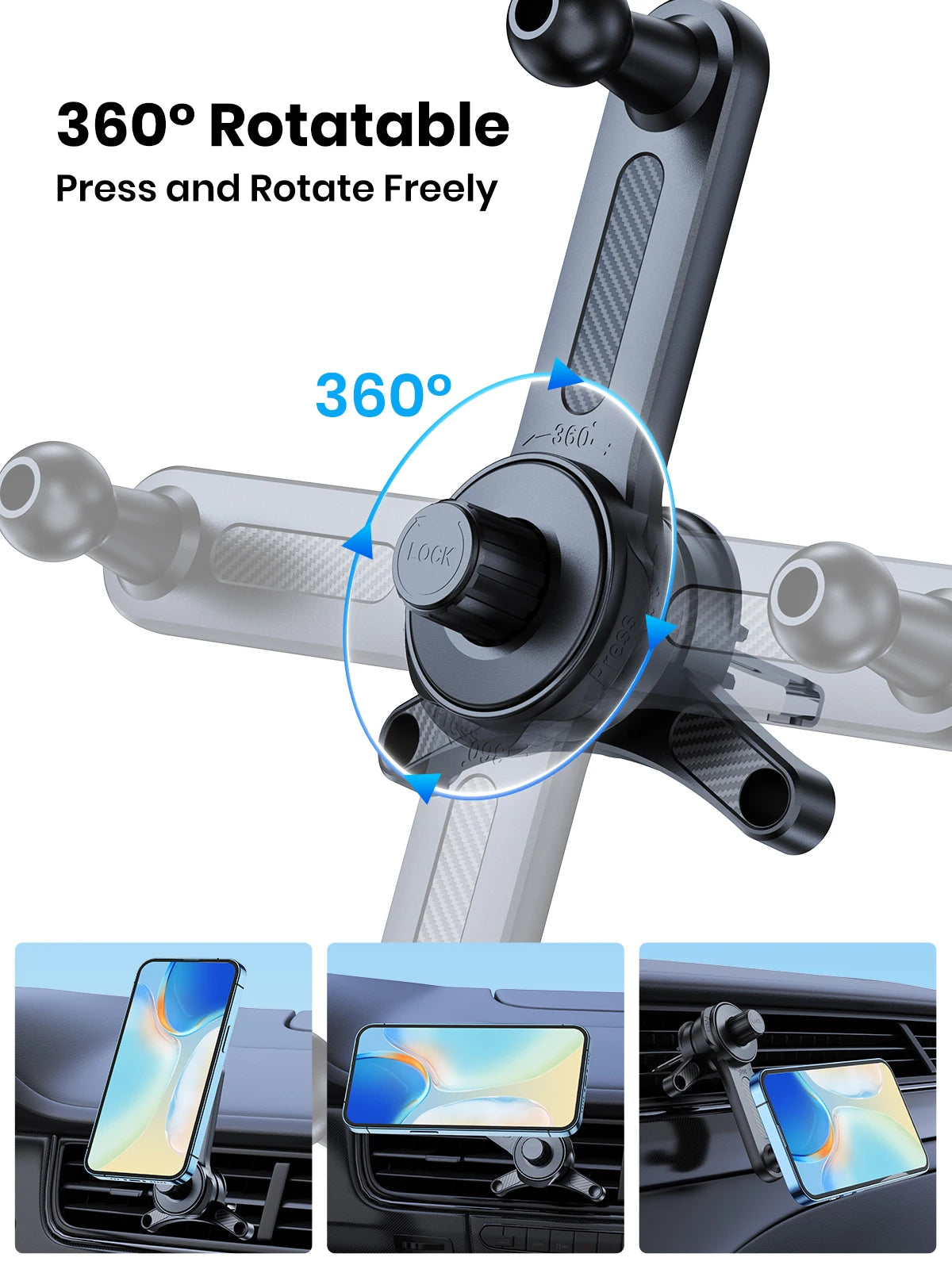 TOPK Magnetic Car Phone Holder for Magsafe Phone Mount ,Air Vent Car Phone Holder,Car Cradle for iPhone 15/14/13/12 Series