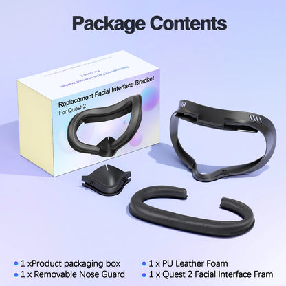 HUADAI design Face Cushion Pad Compatible with Quest 2/Quest 3/Quest 3S Accessories , with Glasses Spacer Air-Circulation Design