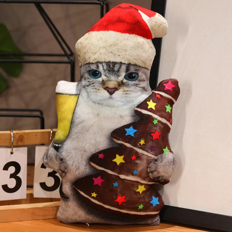 10 Style 30cm Cute Simulation Funny Happy Cat Throw Pillow Plush Toy Stuffed Animal Birthday Holiday Gift Kids Collectible Toy