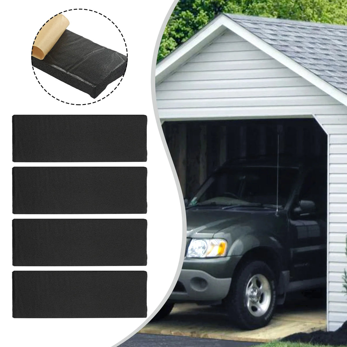4pcs Set Garage Car Door Protector Wall Corner Bumper Guard Foam Block For Parking Spaces Warehouses Protecte Bump And Scratches