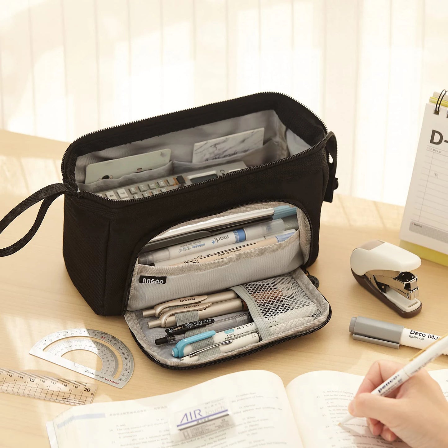 Large Capacity Pencil Case Cute Student Pencil Cases Big Pen Bag Case Storage Box Boy Girl Kid Office School Stationery Supplies